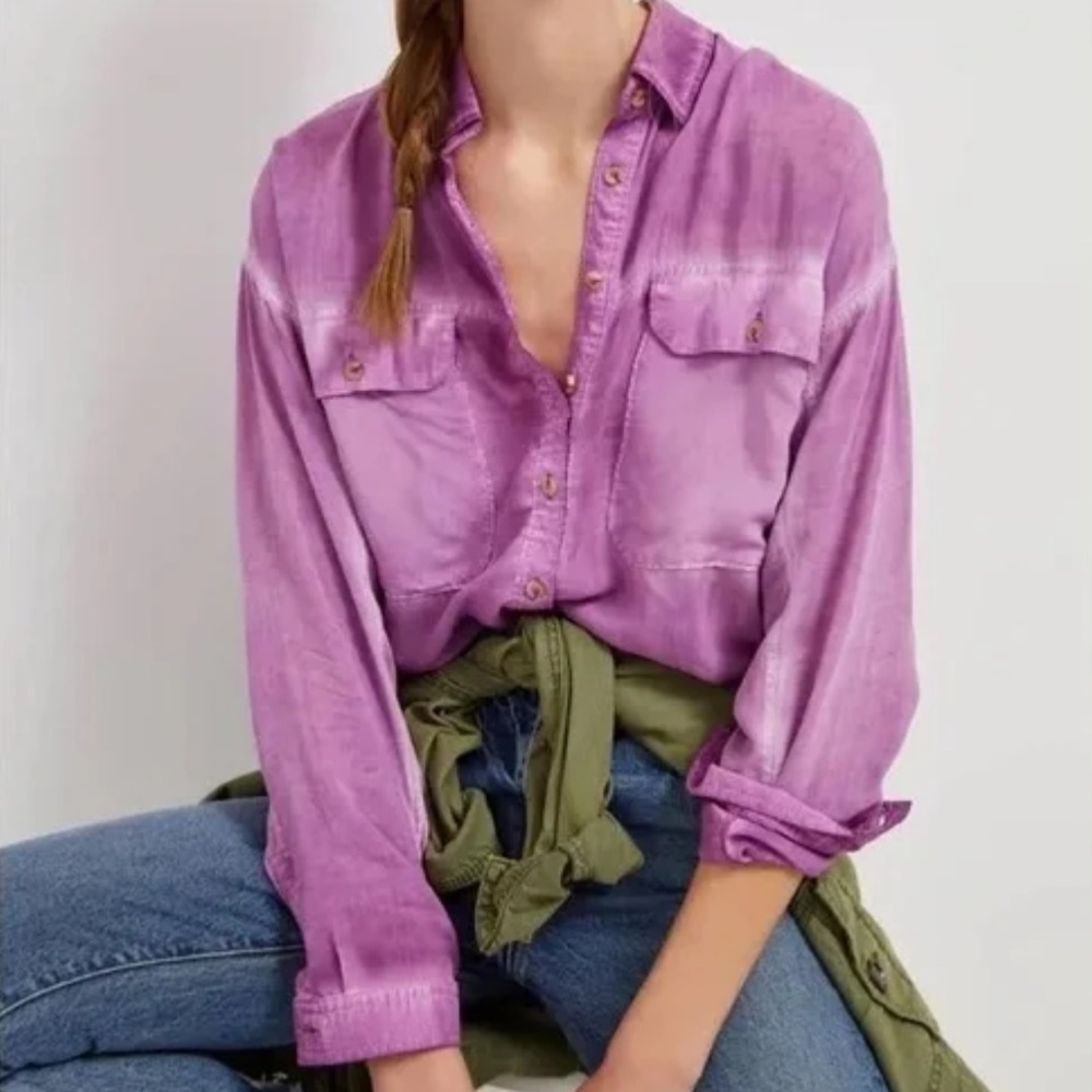 Anthropologie Pilcro Joelle Relaxed Button Down Shirt - Picture 3 of 12